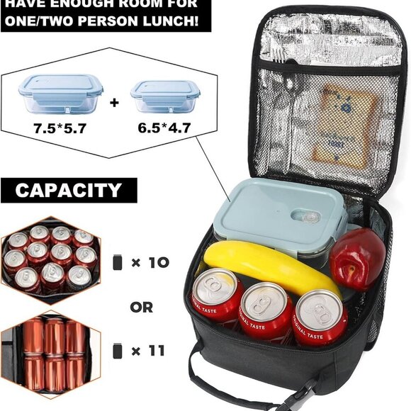 Lunch Box for Men Women Adults, Small Lunchbox for Work Picnic - Reusable Lunch - Picture 3 of 7